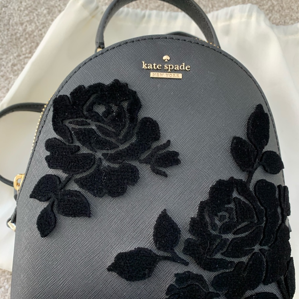 Kate Spade Mini Backpack Velvet Rose Details